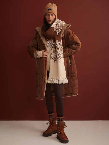 Varley Light Taupe/ Cocoa Dust Theia Reversible Coat