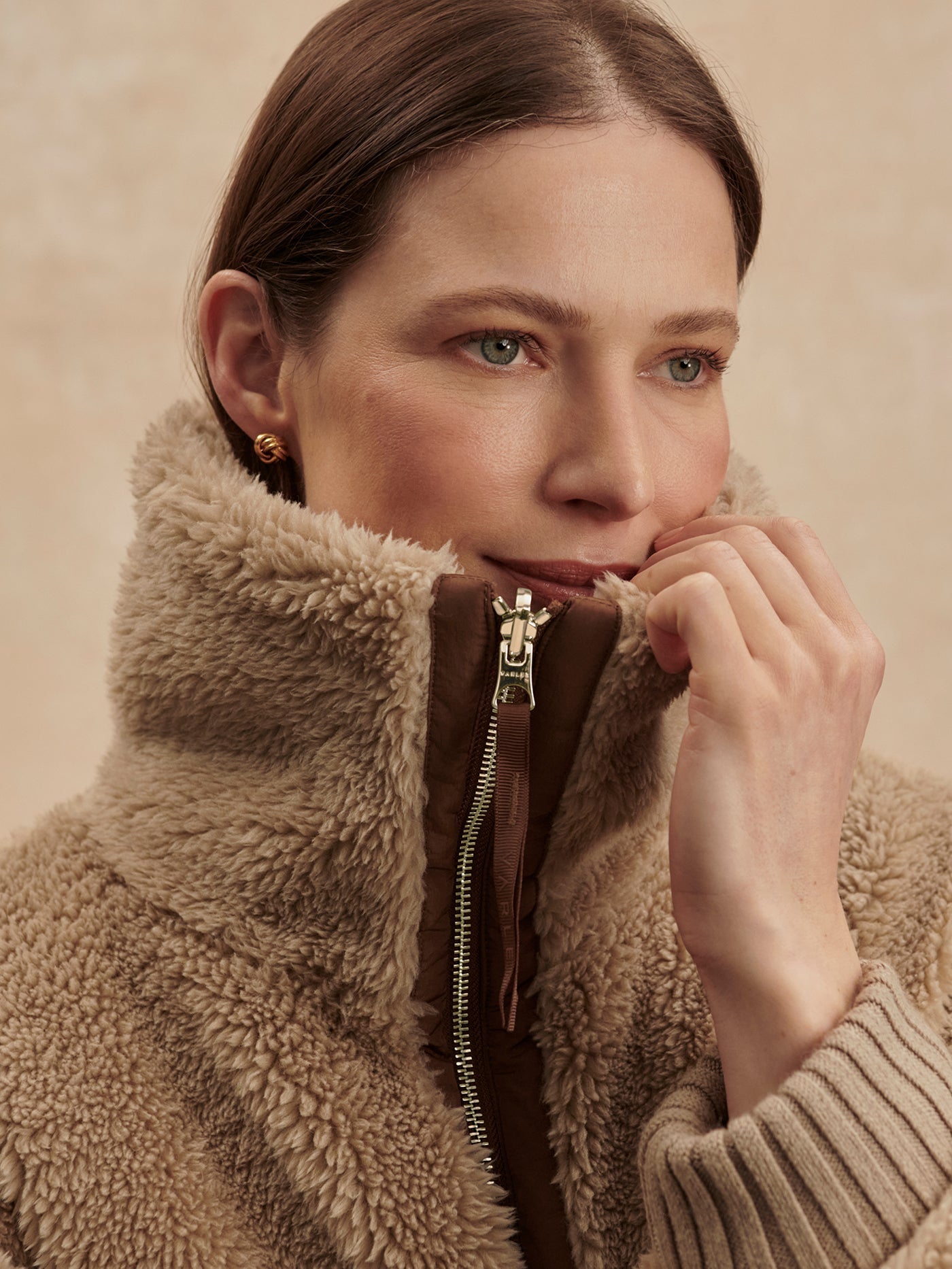Varley Light Taupe/ Cocoa Dust Theia Reversible Coat