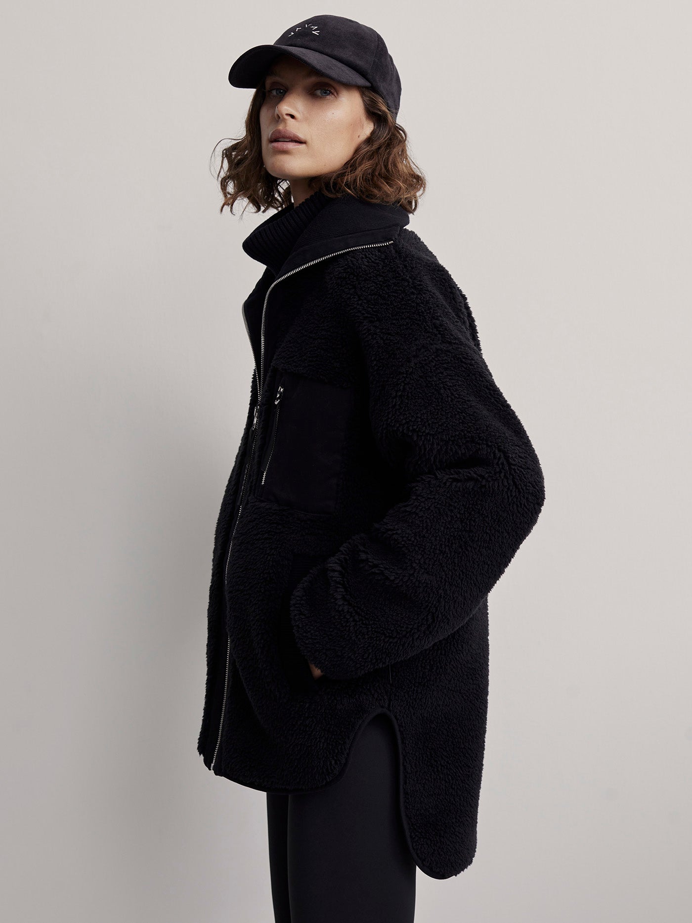 Varley Black Myla Zip Through Jacket | VARLEY US
