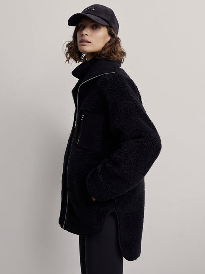 Varley Black Myla Zip Through Jacket | VARLEY US