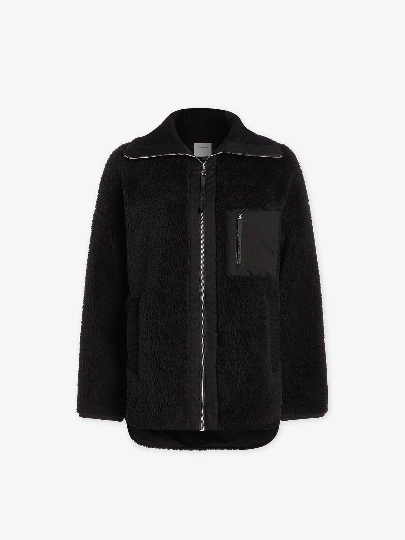 Varley Black Myla Zip Through Jacket | VARLEY US