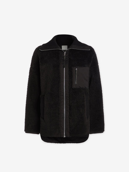 Varley Black Myla Zip Through Jacket | VARLEY US