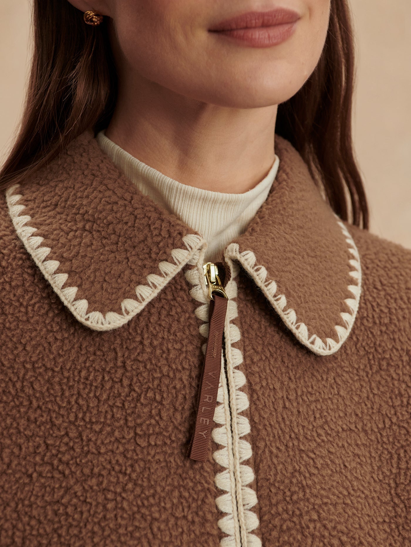 Varley Cocoa Dust Ruiko Zip Through Fleece