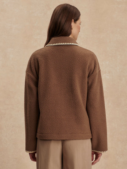 Varley Cocoa Dust Ruiko Zip Through Fleece