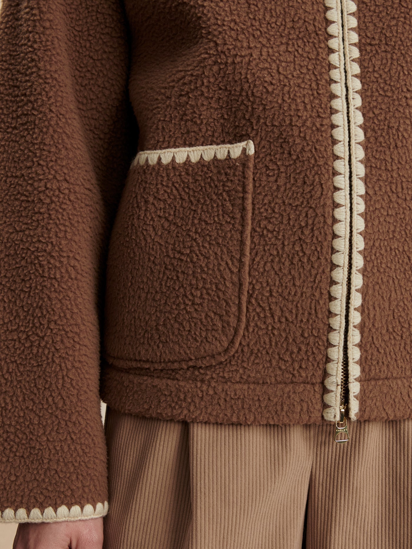 Varley Cocoa Dust Ruiko Zip Through Fleece