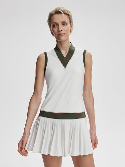 Varley White/ Deep Ivy Jouri Court Dress 32.5