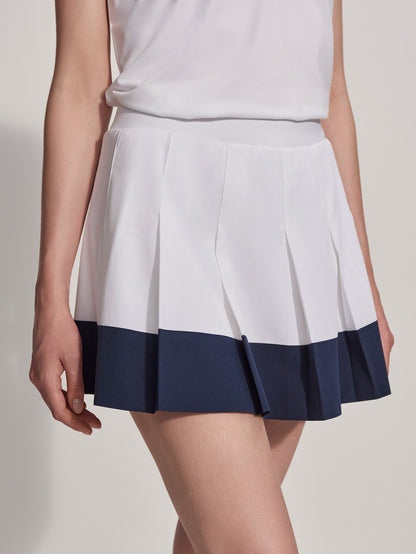 Varley White/ Blue Nights Chase High-Rise Skort 14'' | VARLEY US