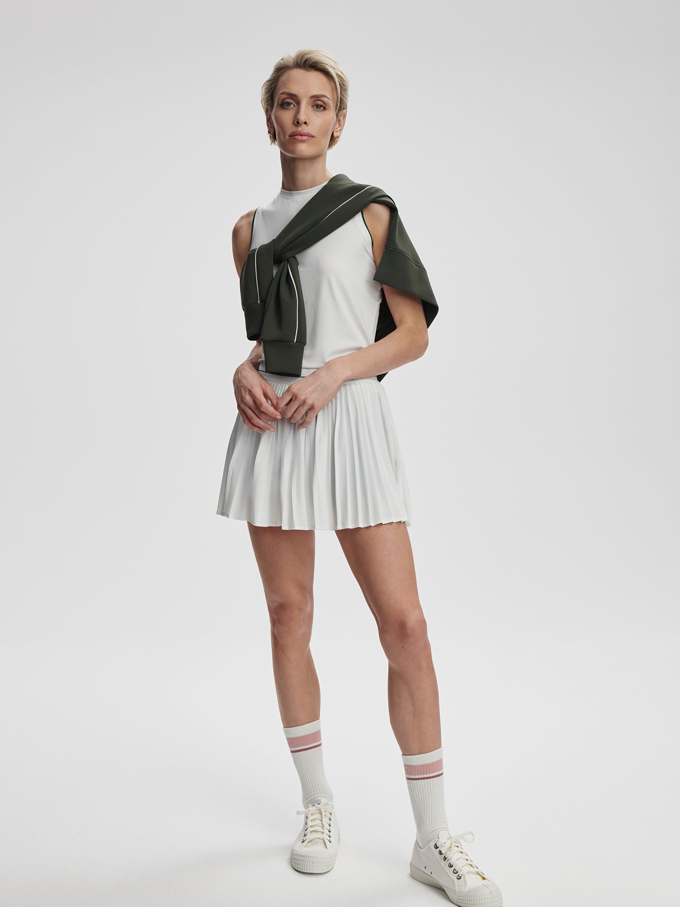 Varley White Clemency High Rise Skort 13.5