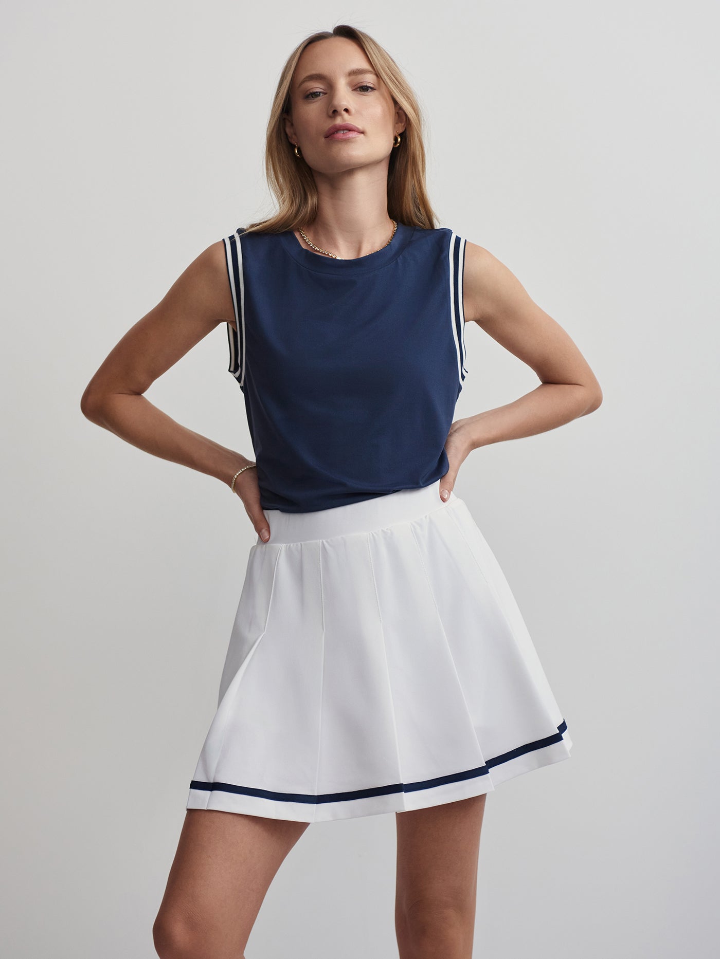 Varley White Clarendon High Rise Skort 16 | VARLEY US