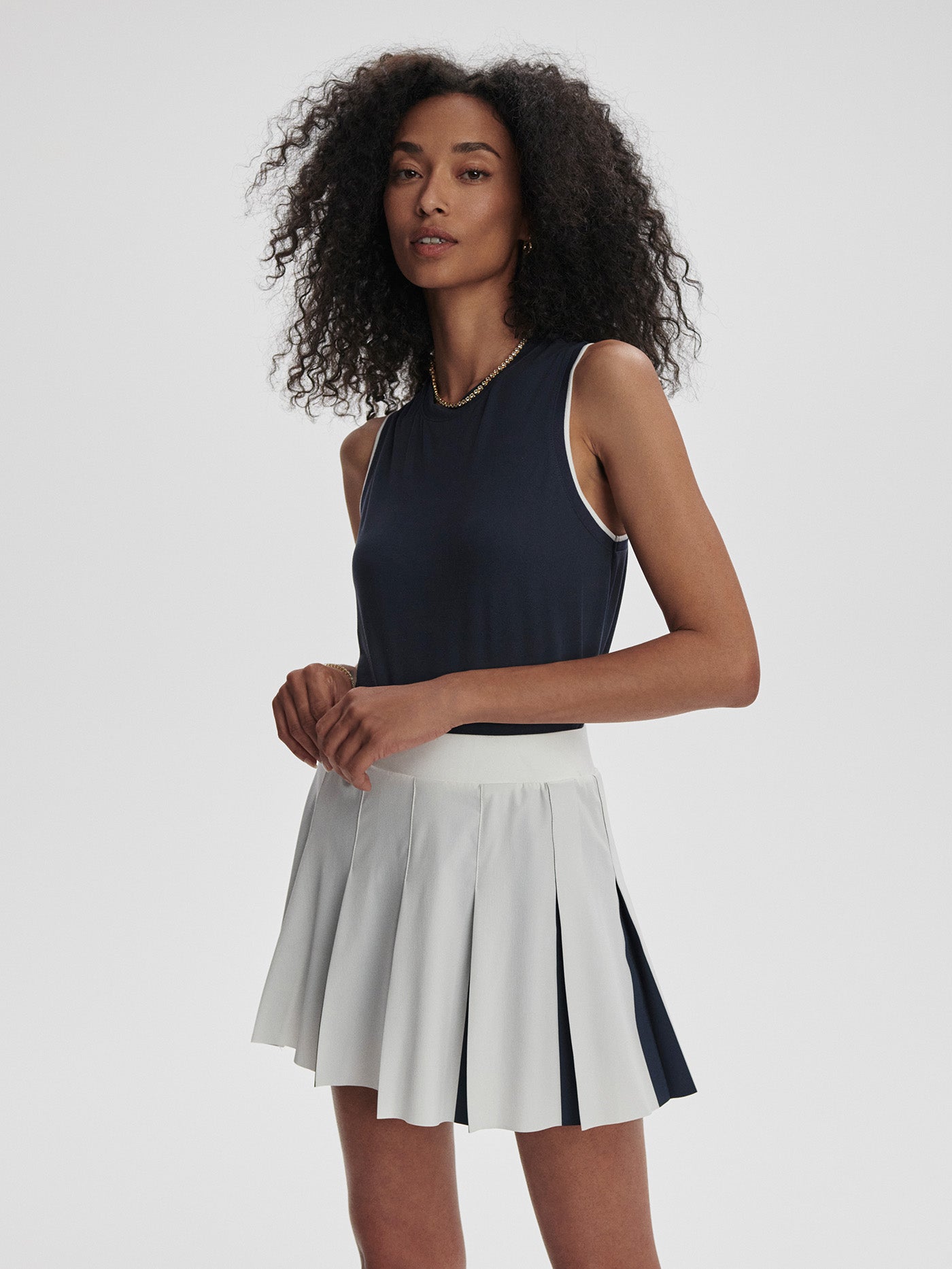 Varley White/ Blue Nights Bronte 2 in 1 Skirt 15.5