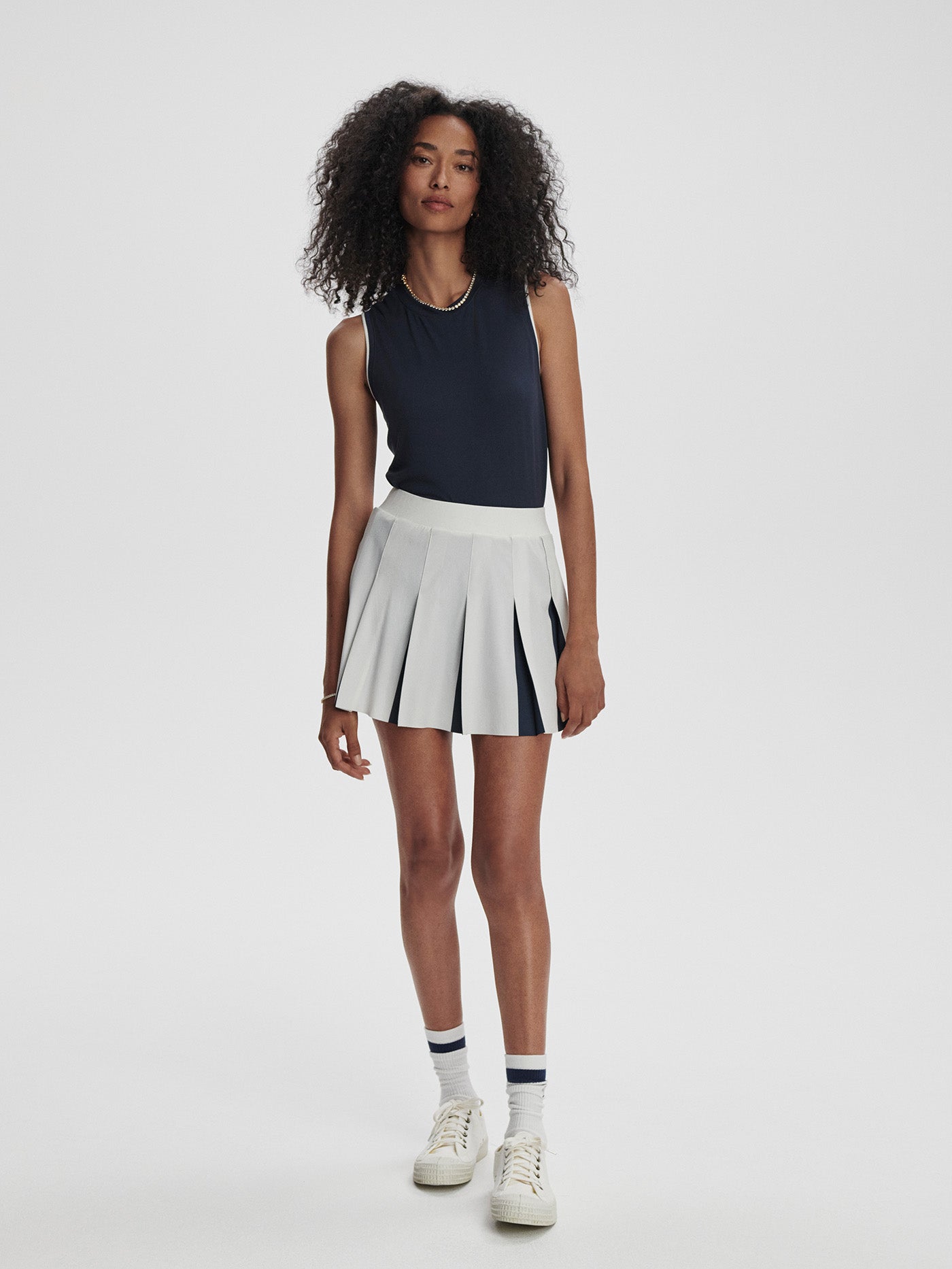 Varley White/ Blue Nights Bronte 2 in 1 Skirt 15.5