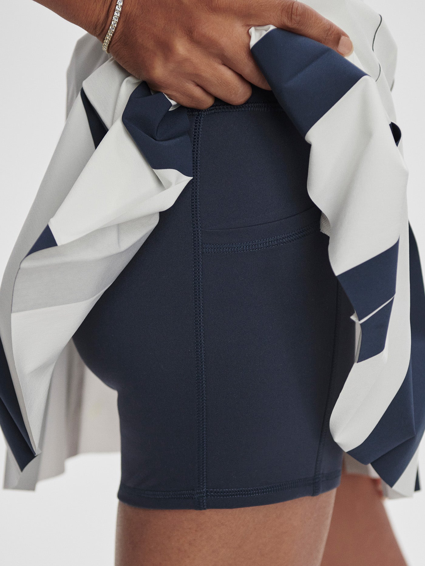 Varley White/ Blue Nights Bronte 2 in 1 Skirt 15.5