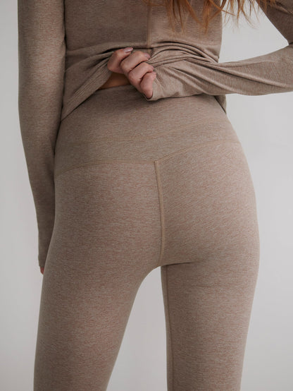 Varley Taupe Marl Always Warm Base Layer Legging | VARLEY US