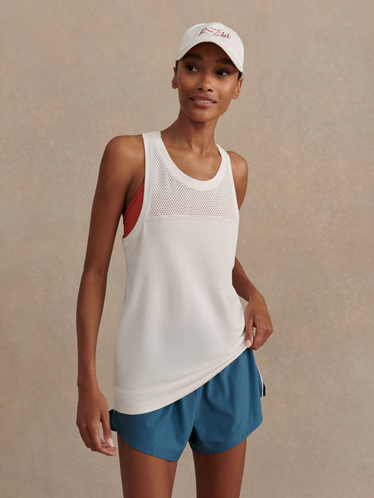 Varley White Dayna Seamless Tank