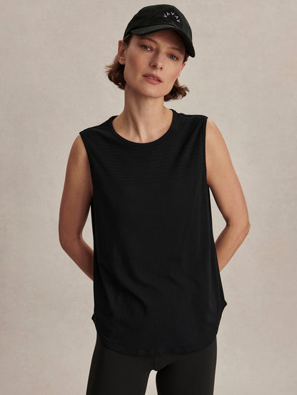Varley Black Nolan Seamless Longline Tank