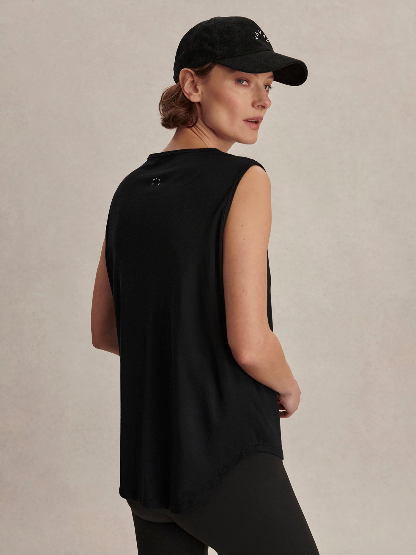 Varley Black Nolan Seamless Longline Tank