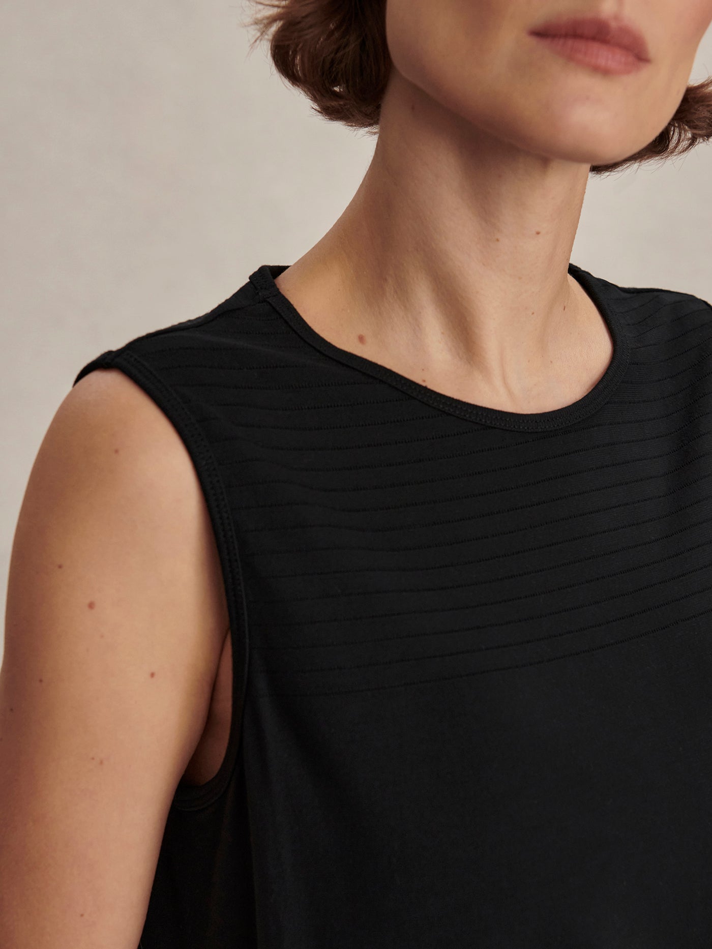 Varley Black Nolan Seamless Longline Tank