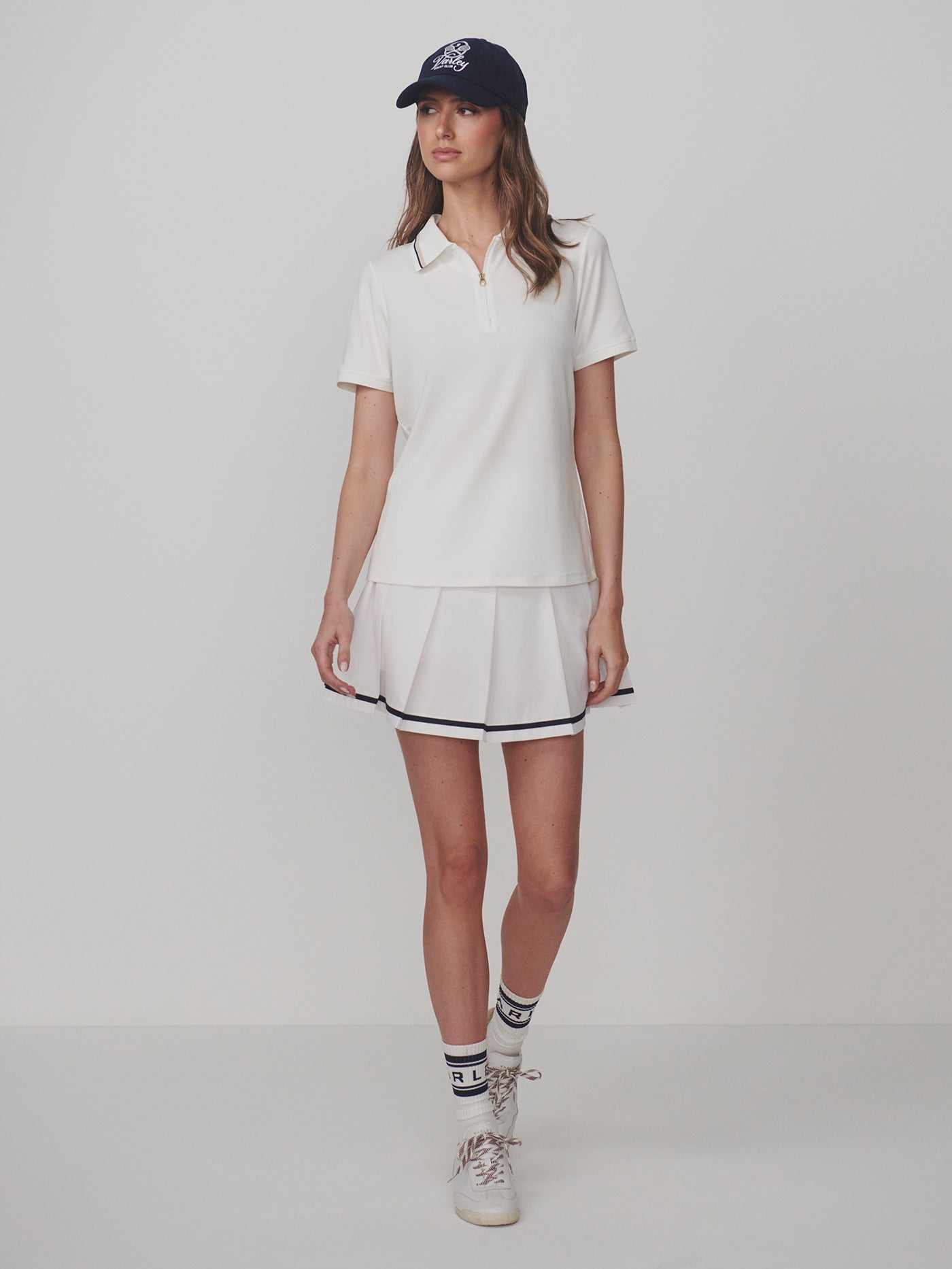 Varley White Elton Performance Polo