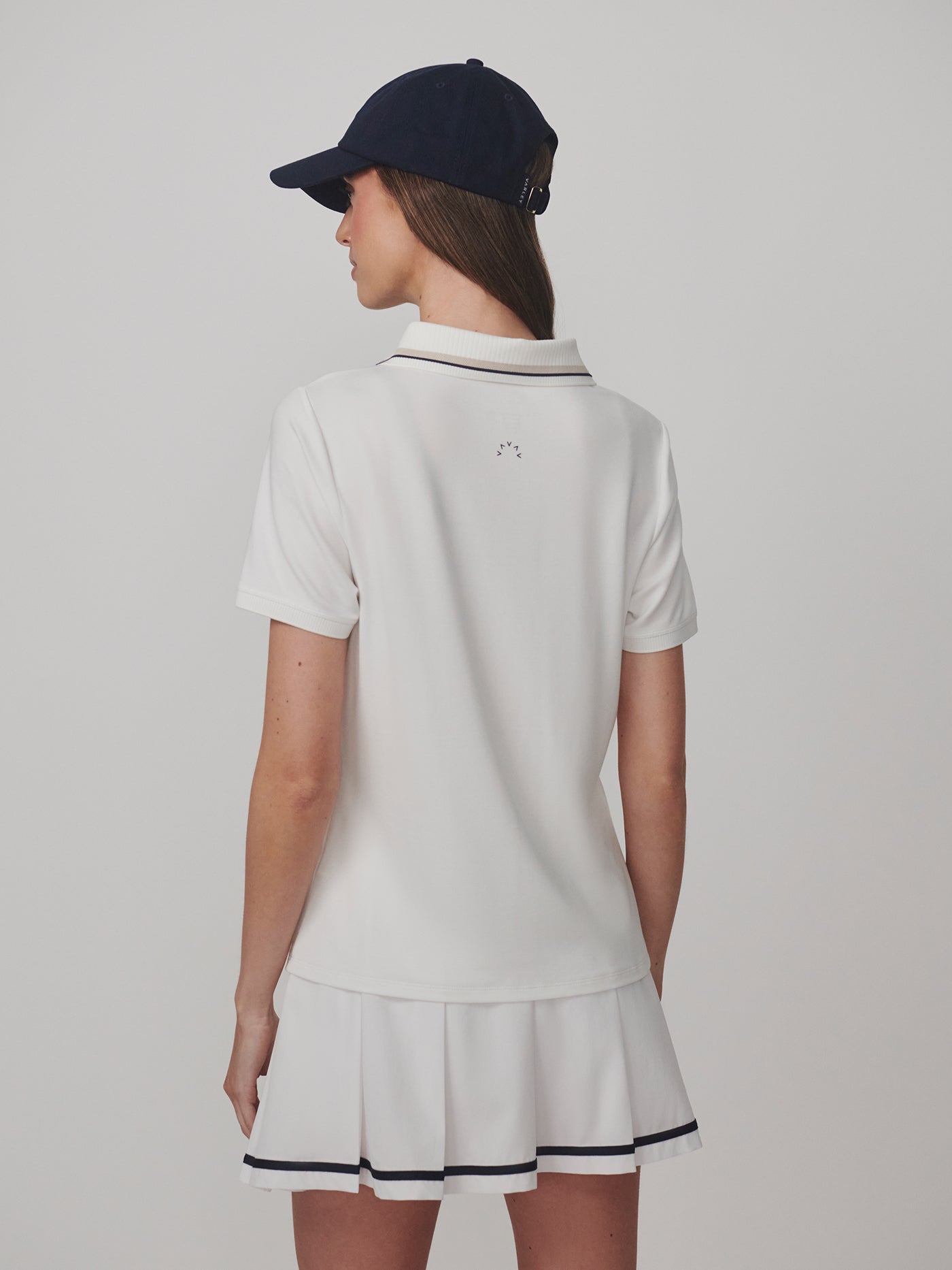 Varley White Elton Performance Polo