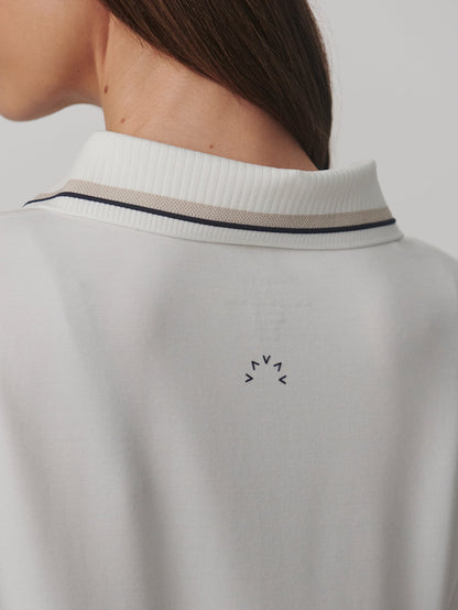Varley White Elton Performance Polo