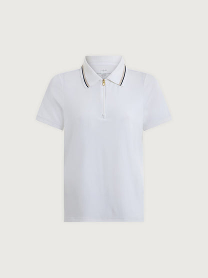 Varley White Elton Performance Polo