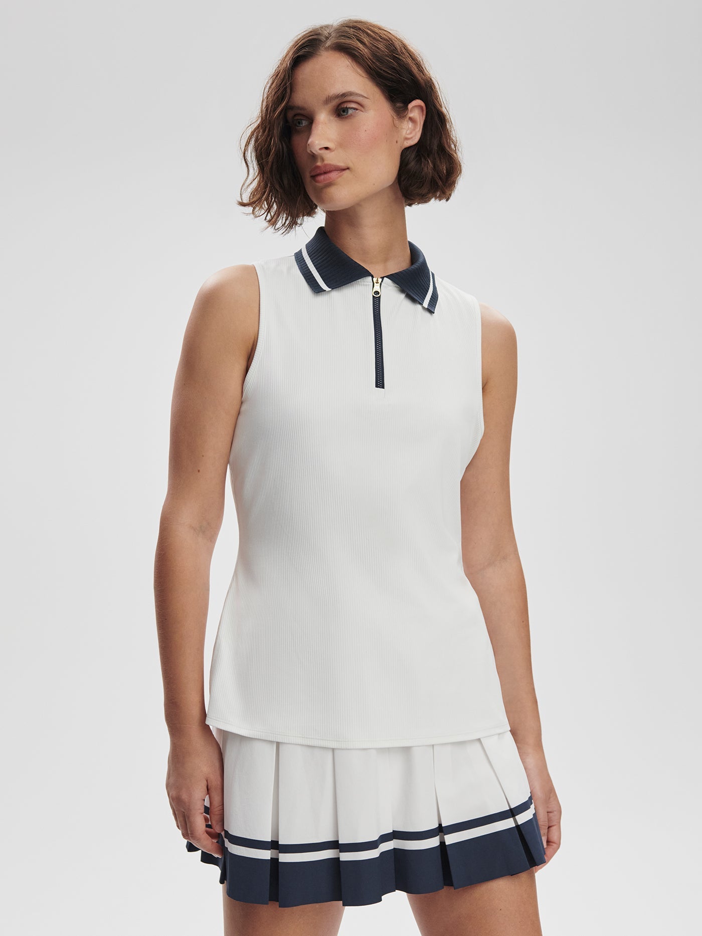 Varley White/ Blue Nights Jerry Performance Tank
