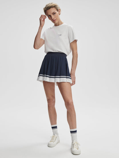 Varley White Mattie Branded Tee