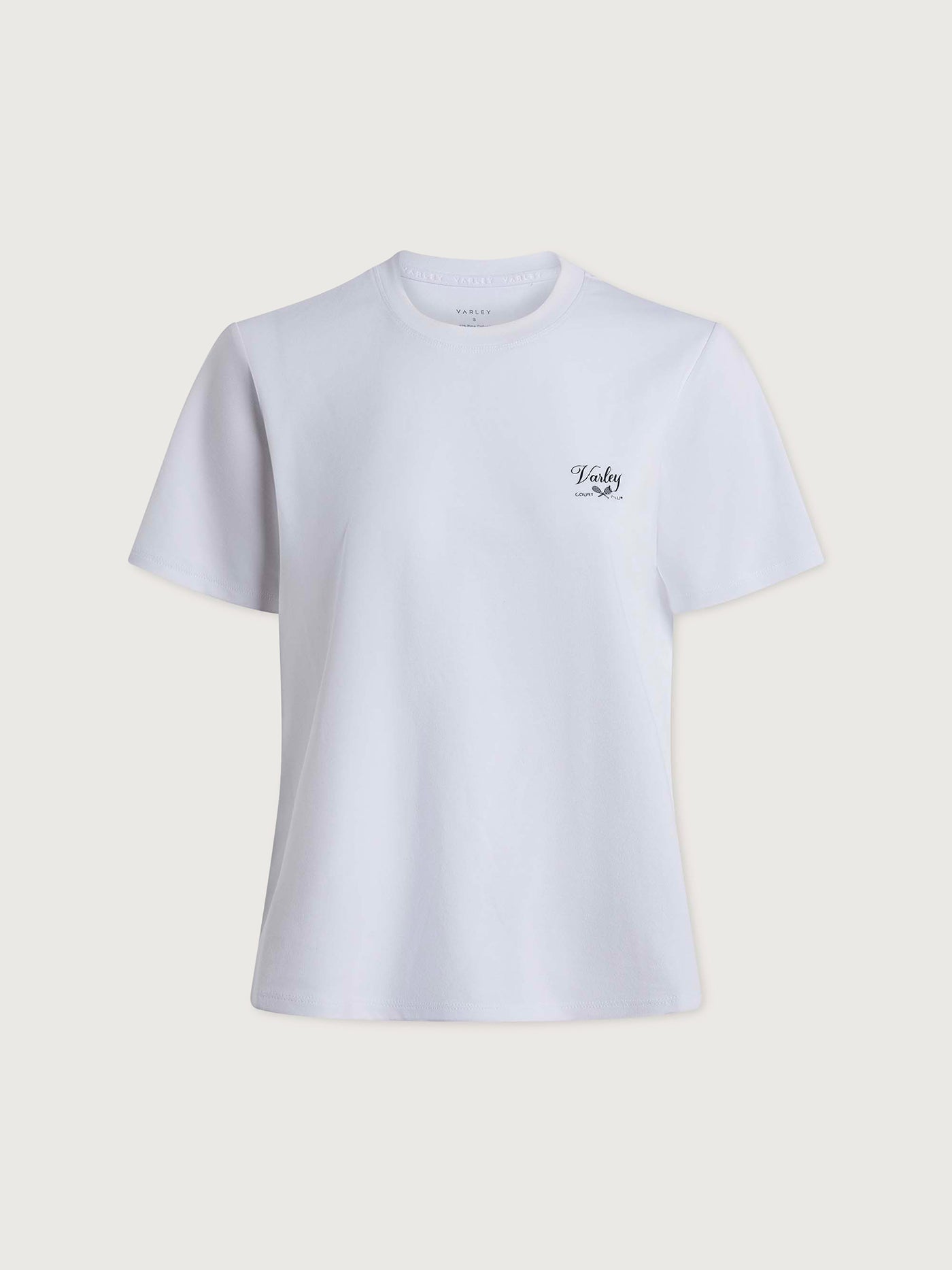 Varley White Mattie Branded Tee