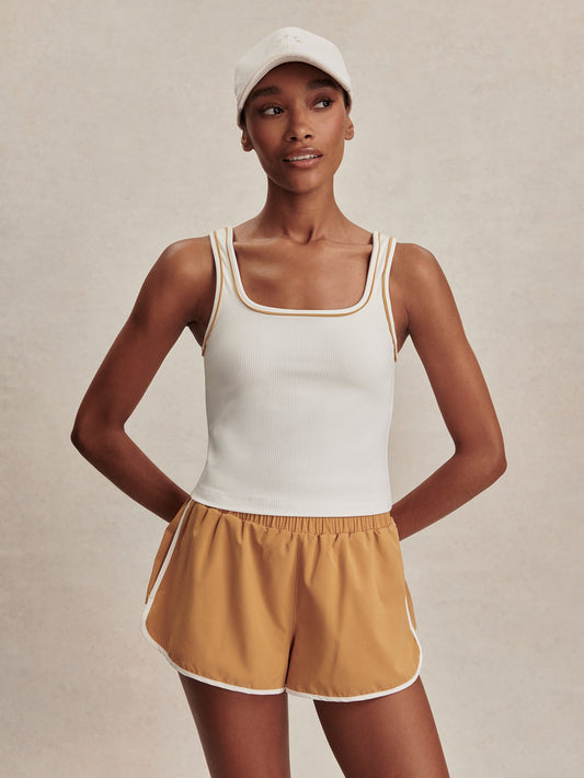 Varley White/ Apple Cinnamon Barney Piped Tank