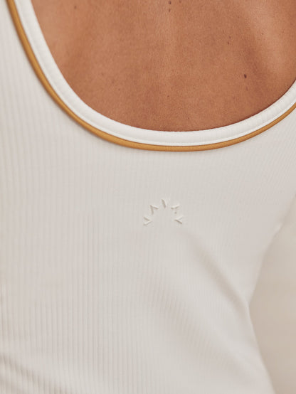 Varley White/ Apple Cinnamon Barney Piped Tank