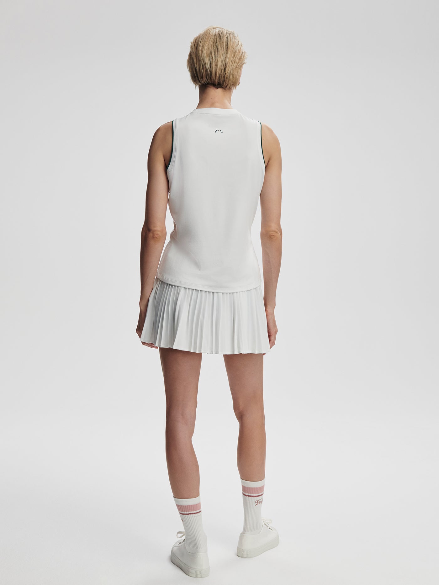 Varley White/ Forest Arton Performance Tank