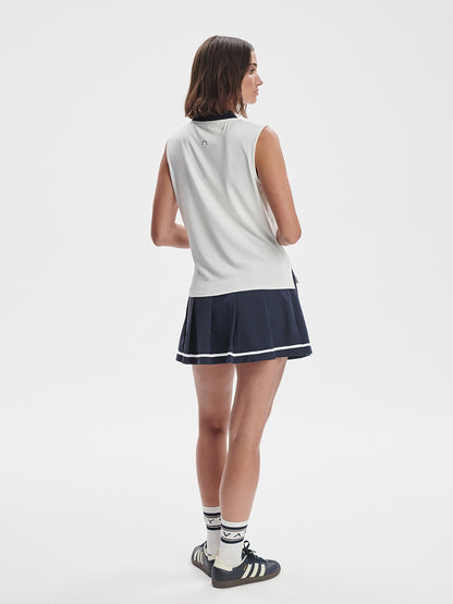 Varley White/ Blue Nights Shelby Performance Tank | VARLEY US