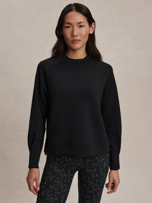 Varley Black Zosia Crew Neck Active Sweatshirt