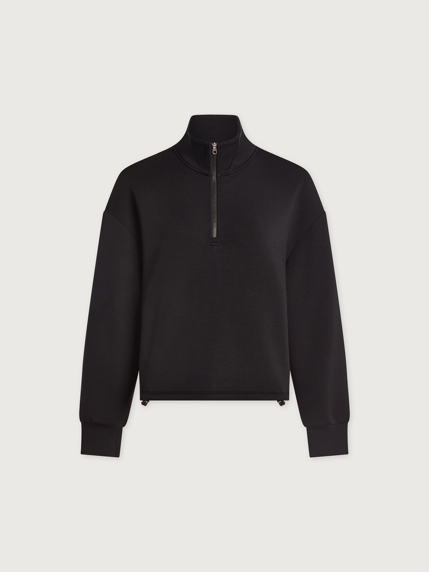 Varley Black Sian Cropped Half-Zip Active Sweatshirt