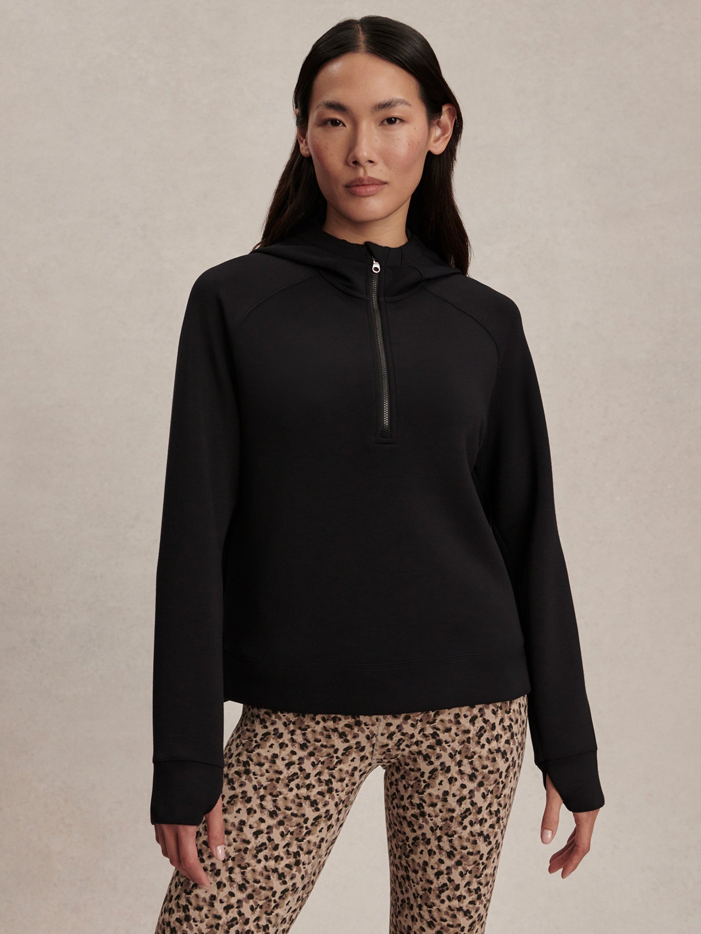 Varley Black Karo Half Zip Active Sweat