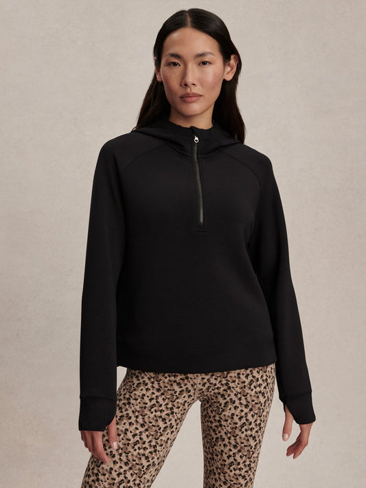 Varley Black Karo Half Zip Active Sweat