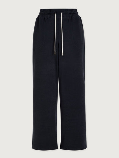 Varley Black/ Snow White Brushed Rib Straight Leg Pant 28
