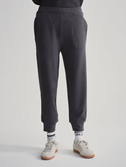 Varley Black Marl Brushed Rib Slim Cuff Pant 25
