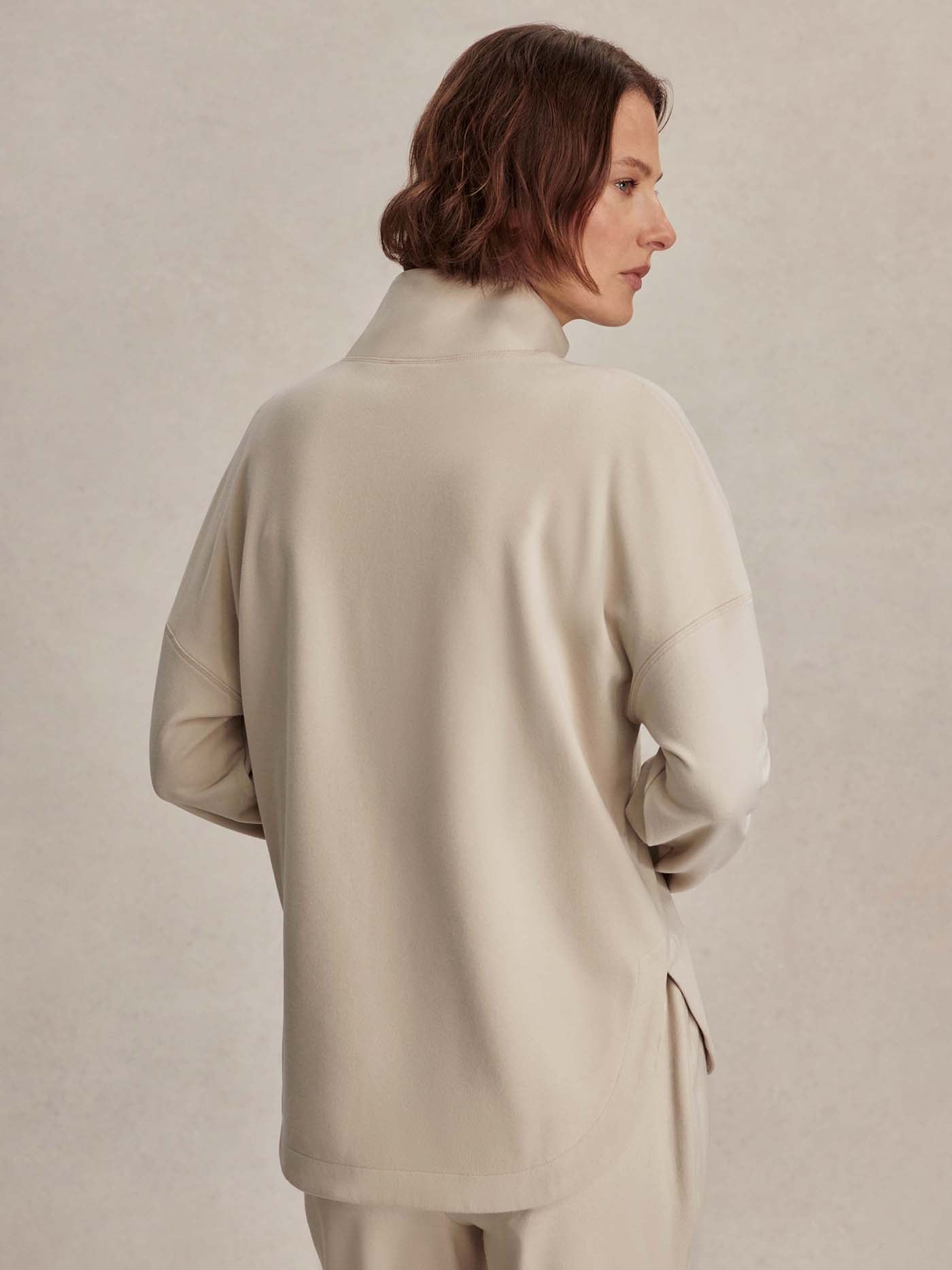 Varley Cement Marl Erina Half-Zip Active Sweatshirt