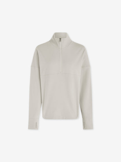Varley Cement Marl Erina Half-Zip Active Sweatshirt