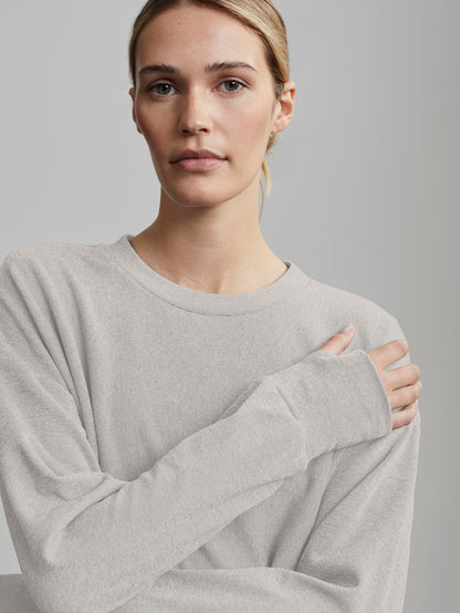 Varley Cement Marl Horton Side Zip Active Sweatshirt