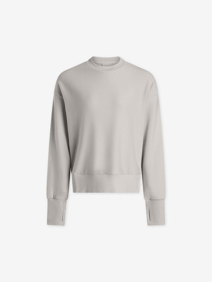 Varley Cement Marl Horton Side Zip Active Sweatshirt