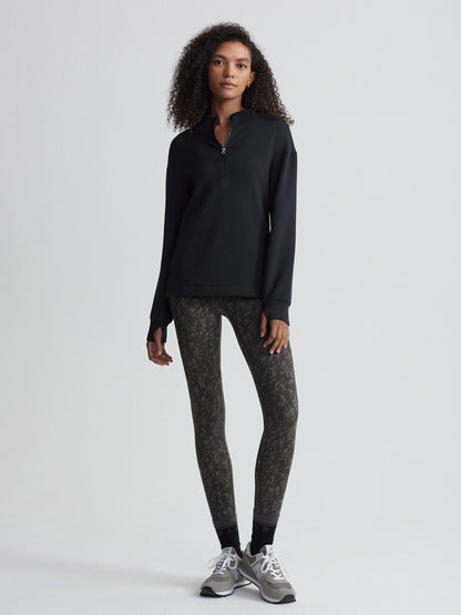 Varley Black Cleo Half-Zip Active Sweatshirt
