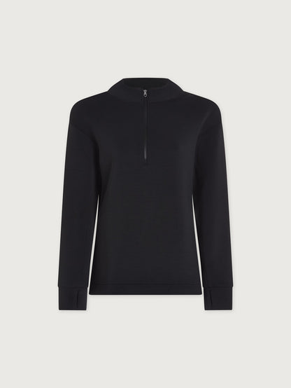 Varley Black Cleo Half-Zip Active Sweatshirt