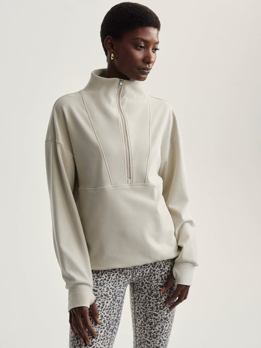 Varley Cement Marl Timberley Half-Zip Active Sweatshirt