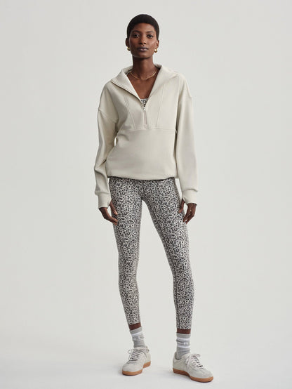 Varley Cement Marl Timberley Half-Zip Active Sweatshirt