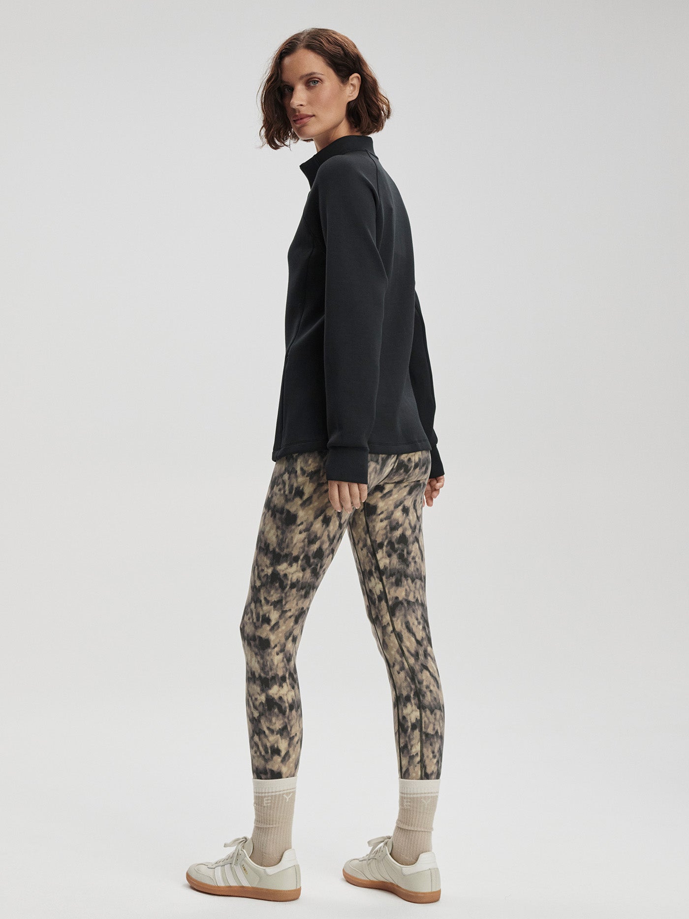 Varley Black Hayden Zip-Through Active Sweatshirt