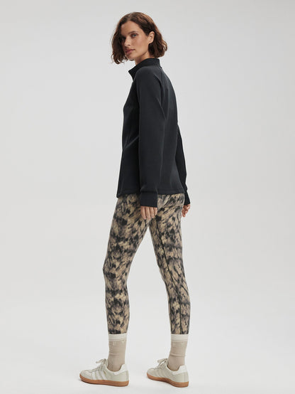 Varley Black Hayden Zip-Through Active Sweatshirt