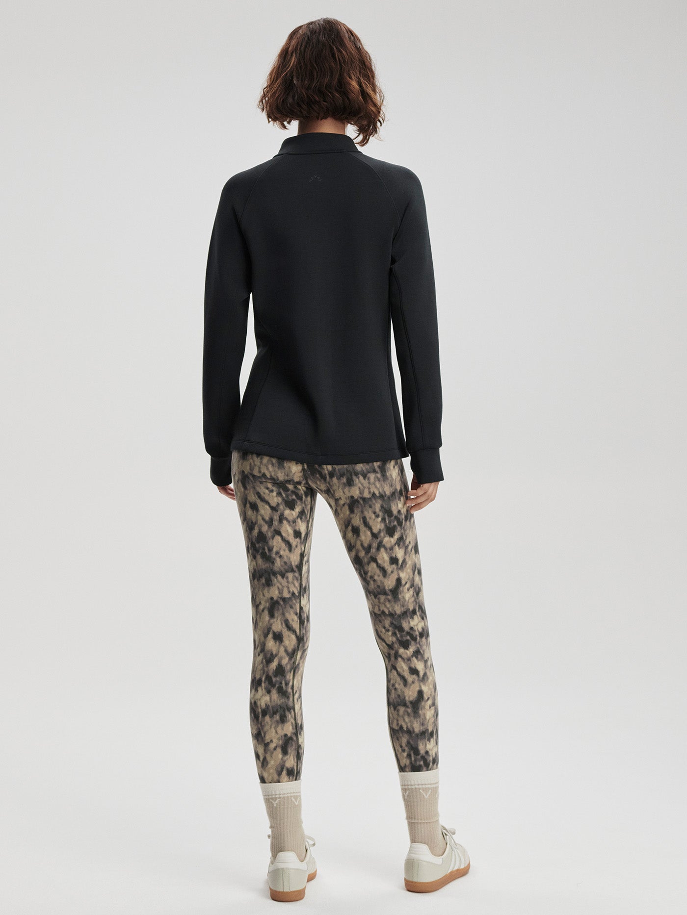 Varley Black Hayden Zip-Through Active Sweatshirt
