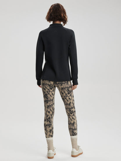 Varley Black Hayden Zip-Through Active Sweatshirt
